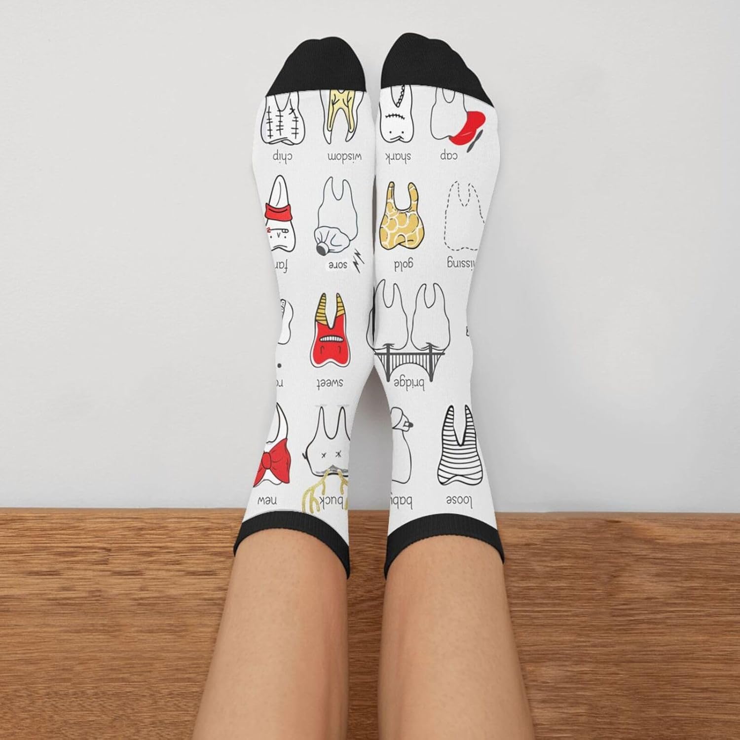 YISHOW Funny Novelty Crazy Crew Men's Women's Casual Dress Socks - Image 3