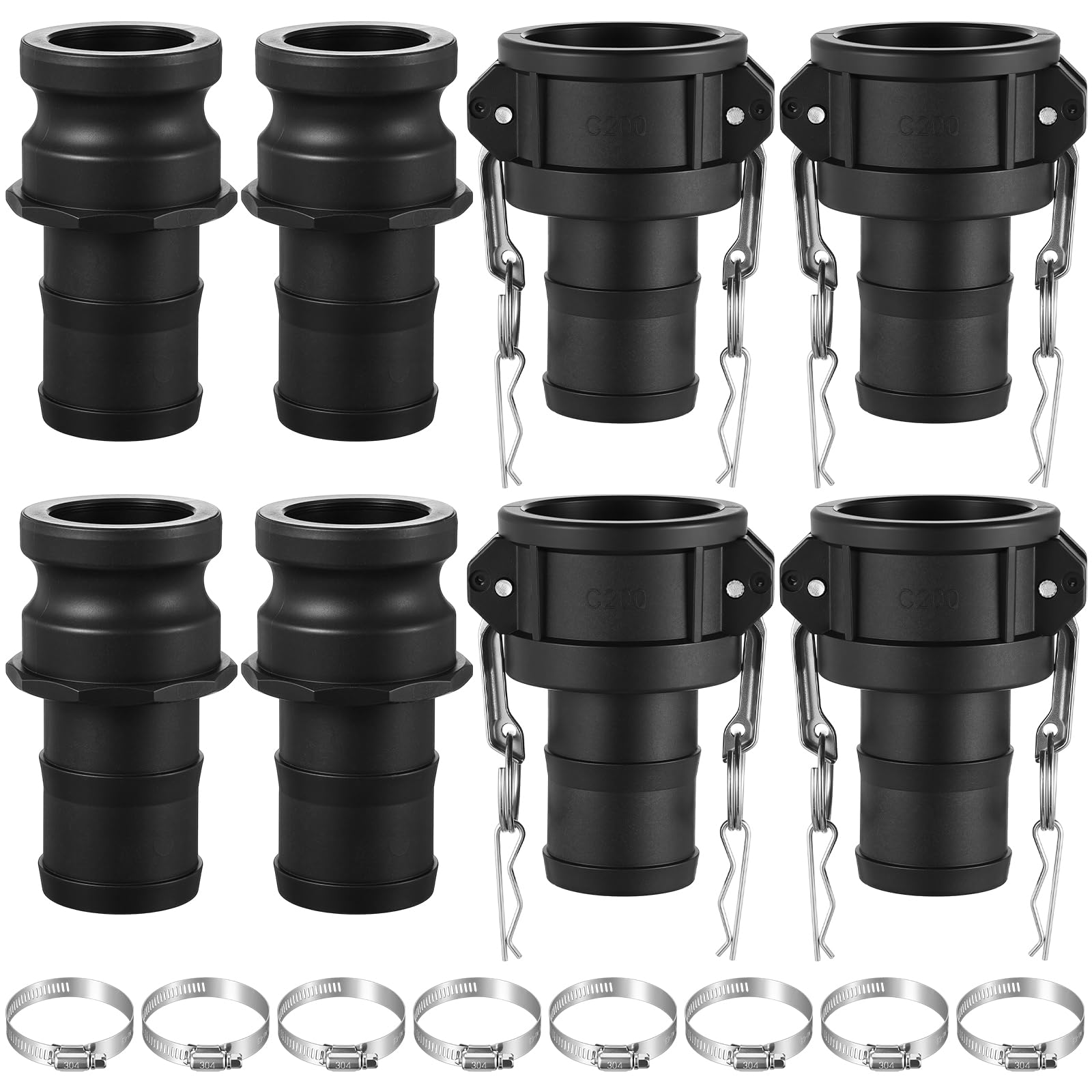 4 Set 2 Inch Camlock Fittings Type C&amp;E
