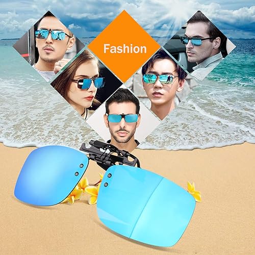 Miniatura 7 de Cycling Sport Polarized Clip-on Flip up Metal Clip Sunglasses Lenses Glasses Unbreakable Driving Fishing Outdoor