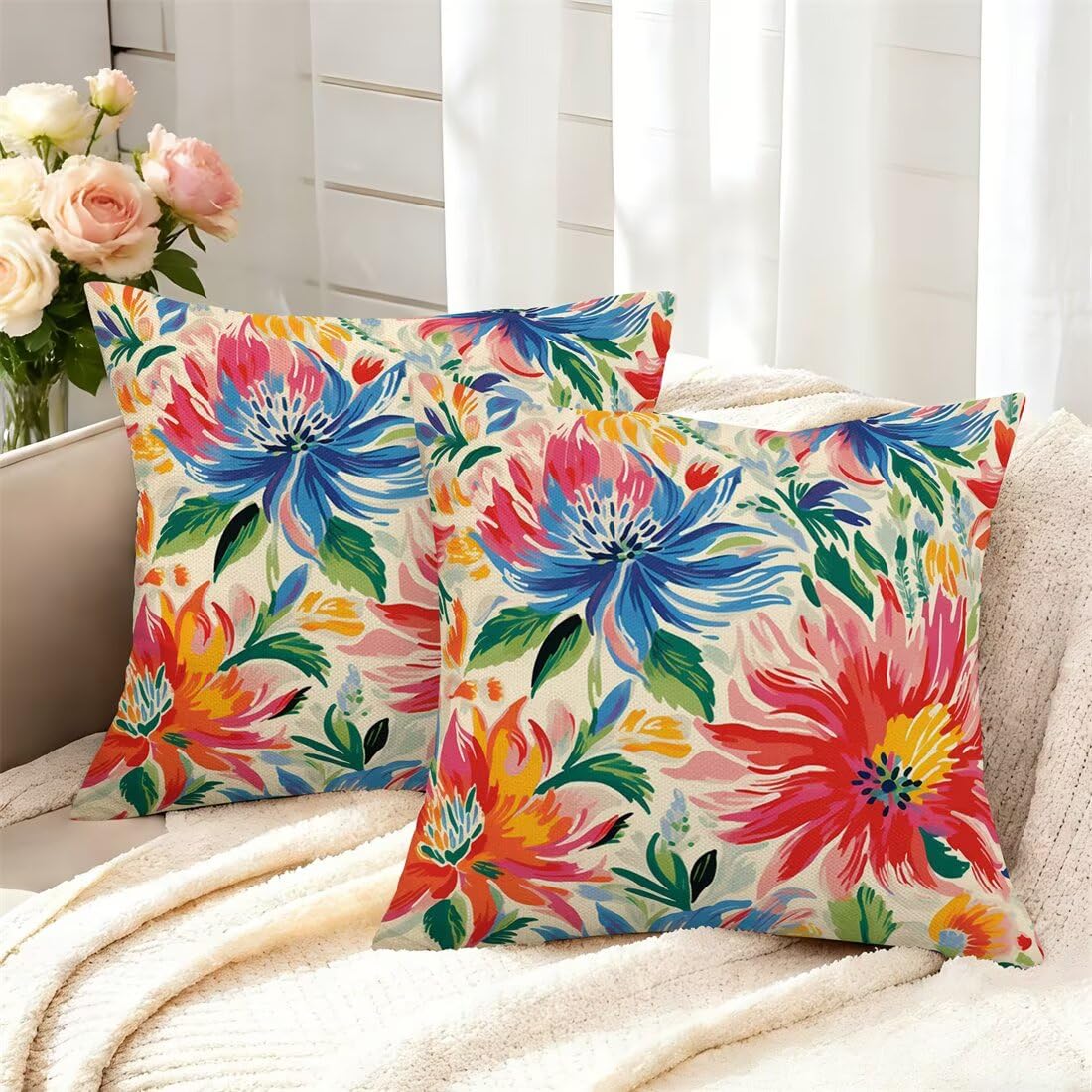 Housse de coussin 30x30 cm ravivez votre vieux canapé salon