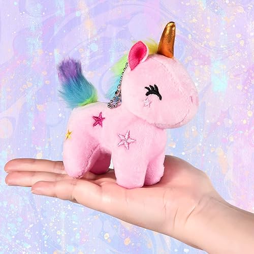 Miniatura 3 de 12 piezas de animales de peluche de unicornio de peluche, regalos de fiesta de unicornio, surtido de juguetes a granel de 4.8 pulgadas, llavero de