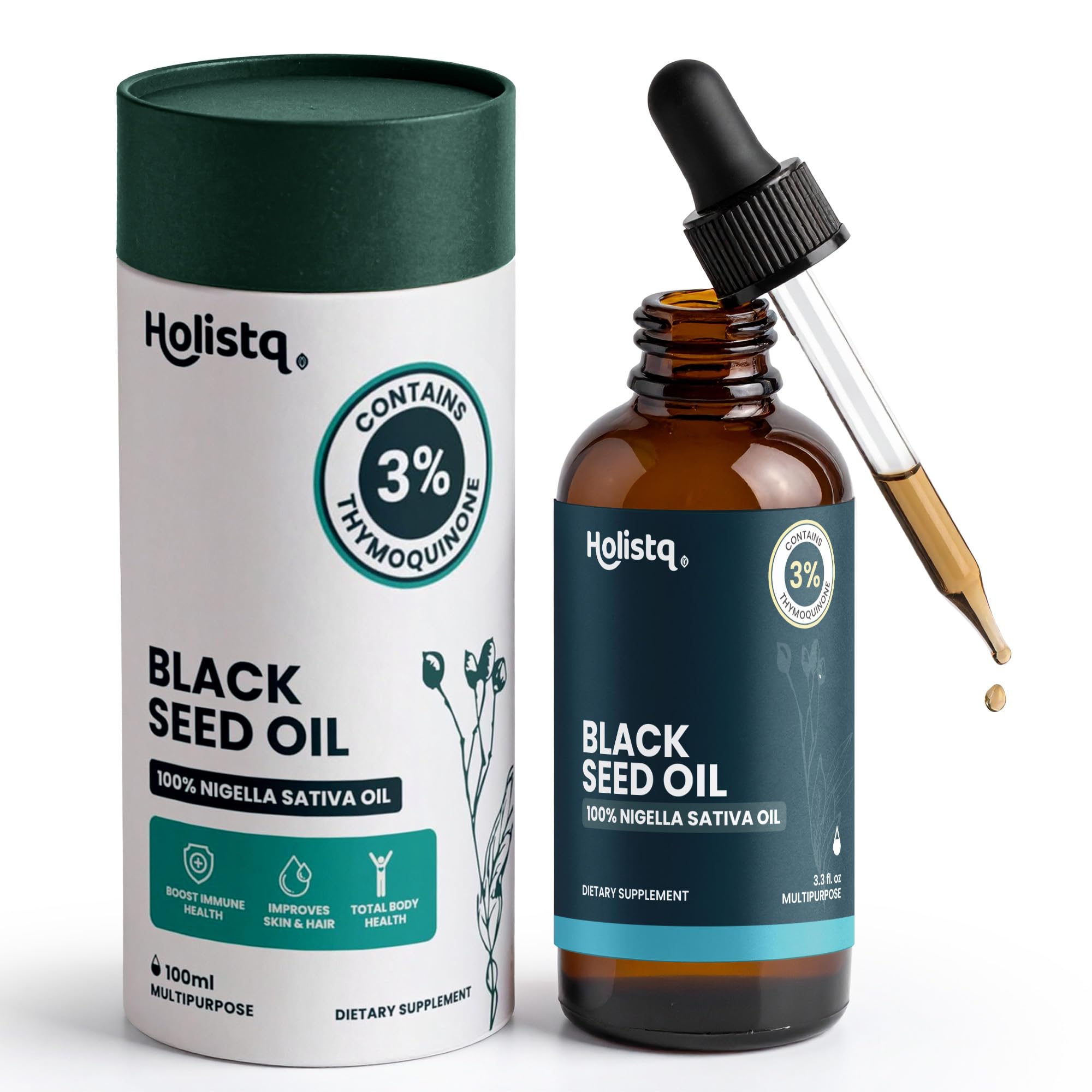 速いもの勝ち！Ruby Cell Soothing Oil 30ml 4本セット Amazon.com: HOLISTQ Black Seed Oil Organic Cold Pressed Drops | 3