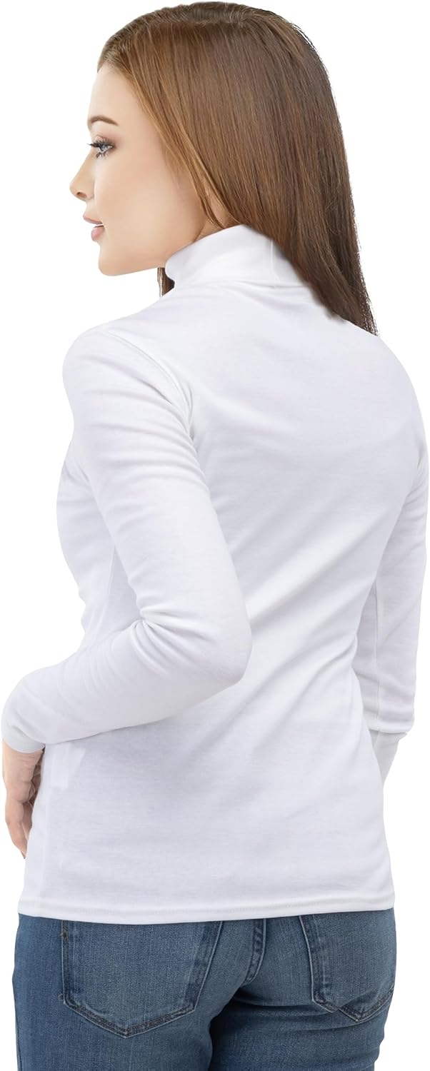 NY Threads Women's Turtleneck Long Sleeve Shirt Slim Fit Thermal Base Layer Tops - Image 4