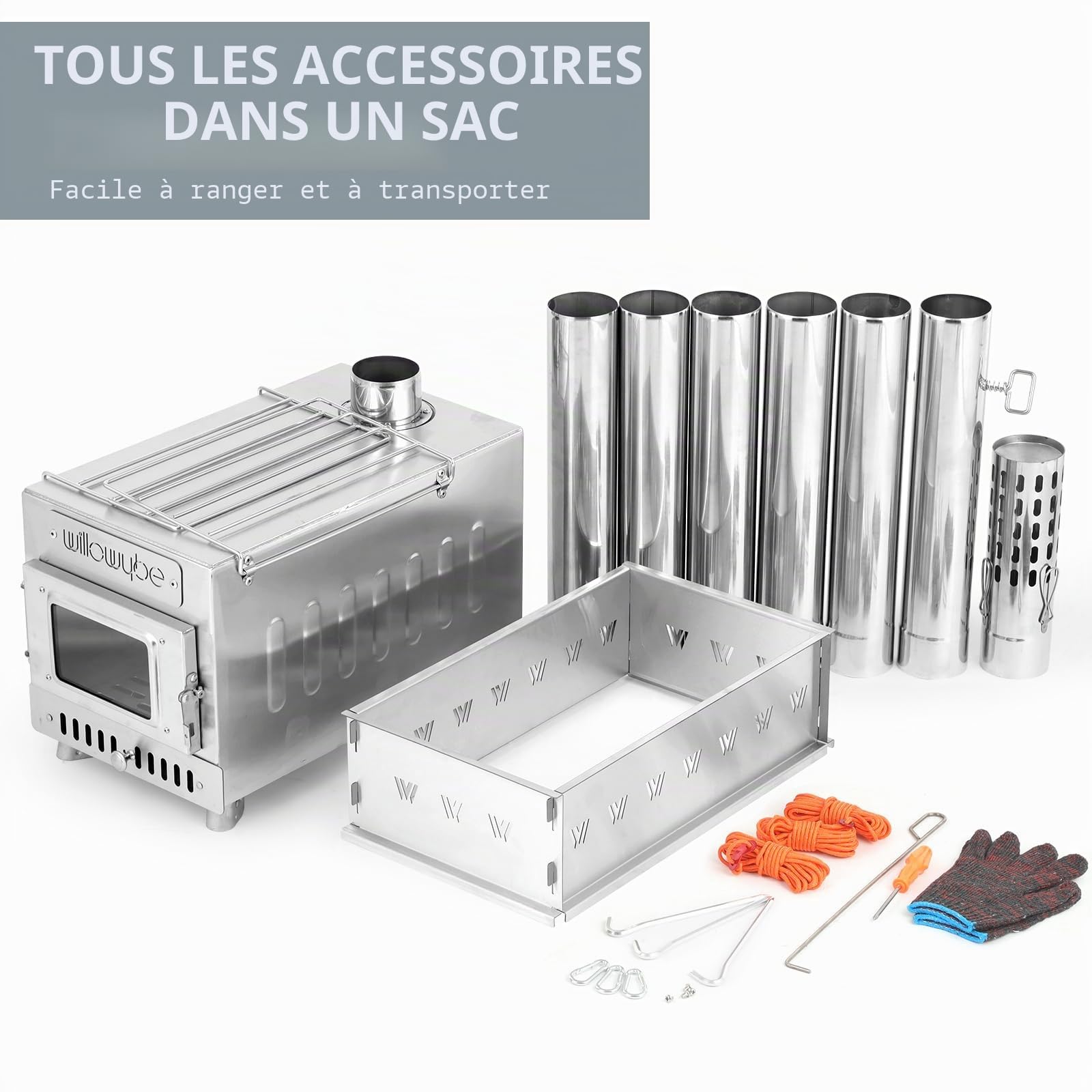 Poêle à Bois Portable pour Sauna Sec et Cuisine