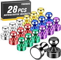 FINDMAG Ímãs de geladeira para casa, cozinha, quadro branco (28, multicolorido)