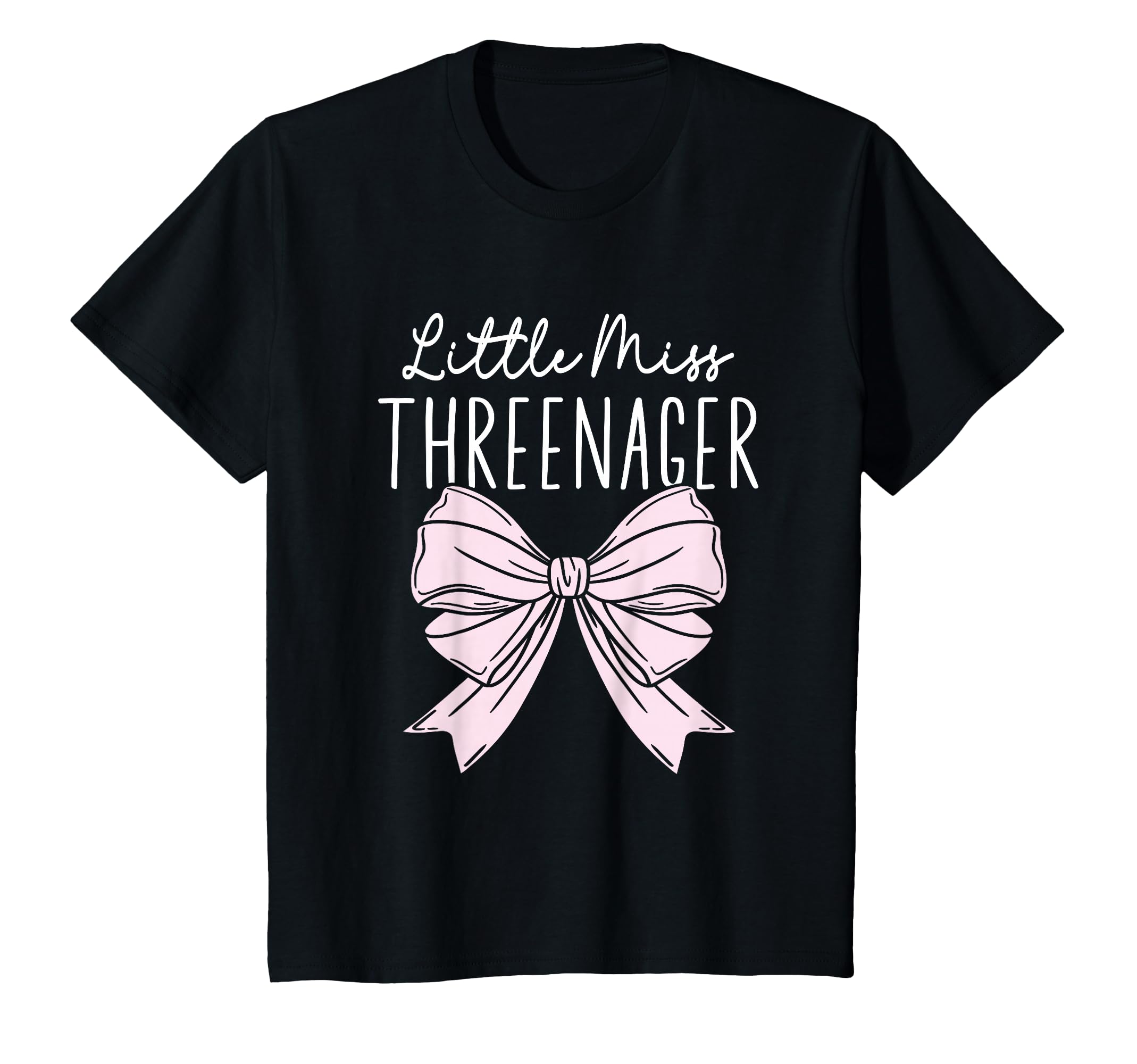 Kids Little Miss Threenager Threenager Girl Birthday 3 Years T-Shirt