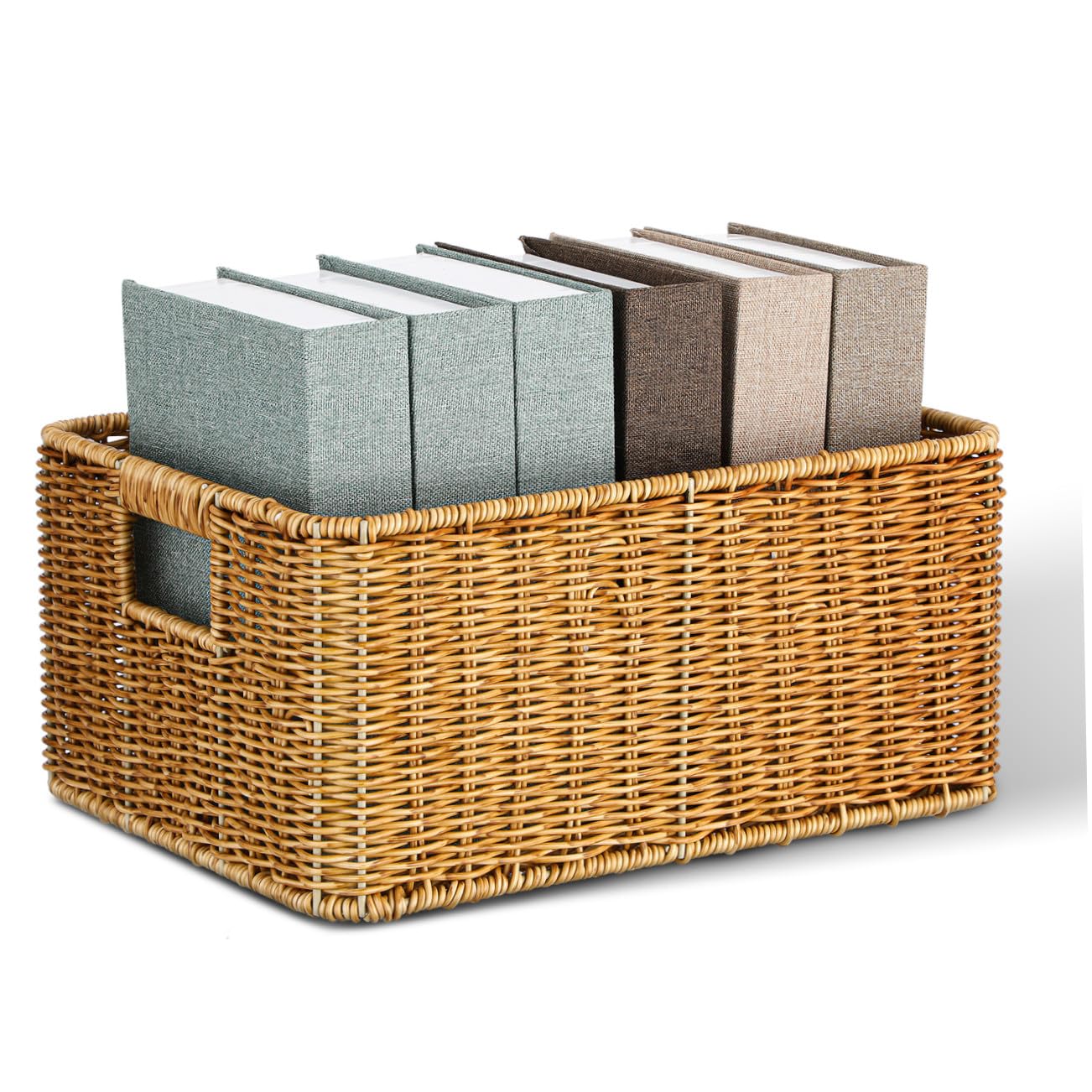 Panier en osier décoratif pour organiser le salon et la salle de bain