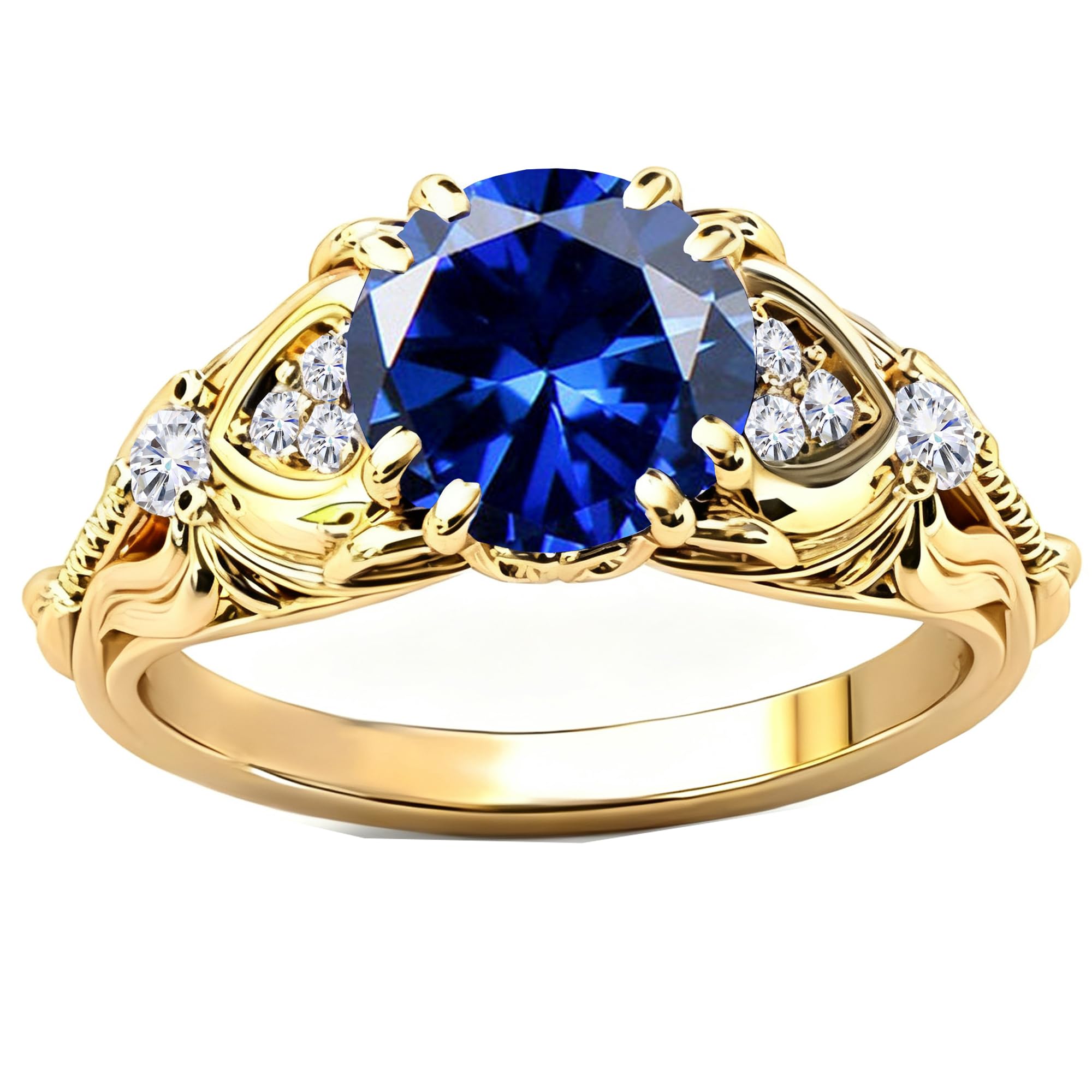 Gemstone Vintage Rings for Women s925 Sterling Silver Round Cut 1.0 Carat Gemstone with Moissanite Promise Engagement Anniversary Ring for Her