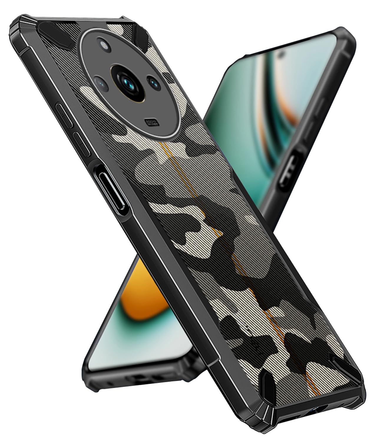 Kapa Bull Camouflage Back Cover for Realme 11 Pro / 11 Pro Plus | [Military Grade Protection] Shock Proof Slim Hybrid Bumper Case (Black) (B0CV4SXKH7) Amazon Price History, Amazon Price Tracker