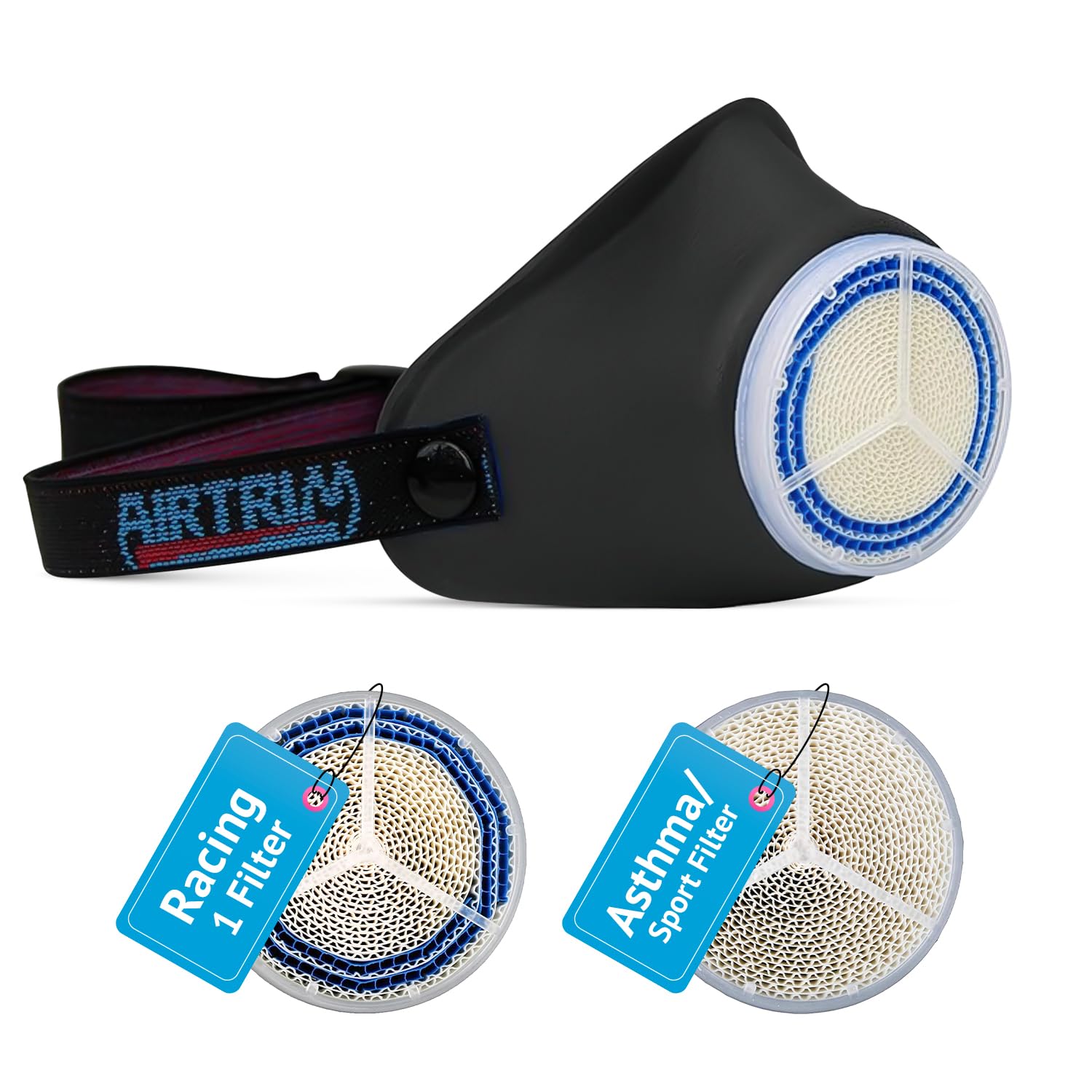Vapro maska oddechowa na zimne powietrze, sportowa (zawiera 1 x filtr sportowy i 1 x filtr Racing 1)