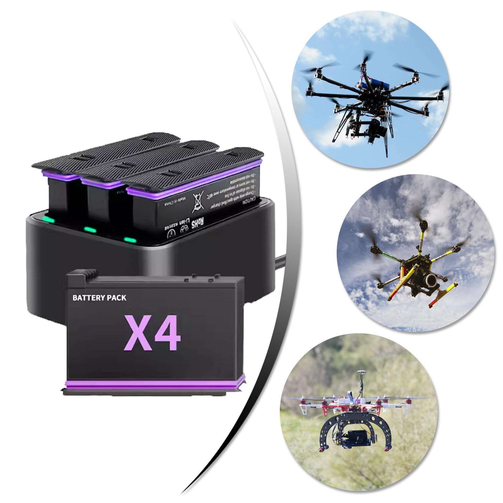 Batteria per action camera panoramica con decodifica completa