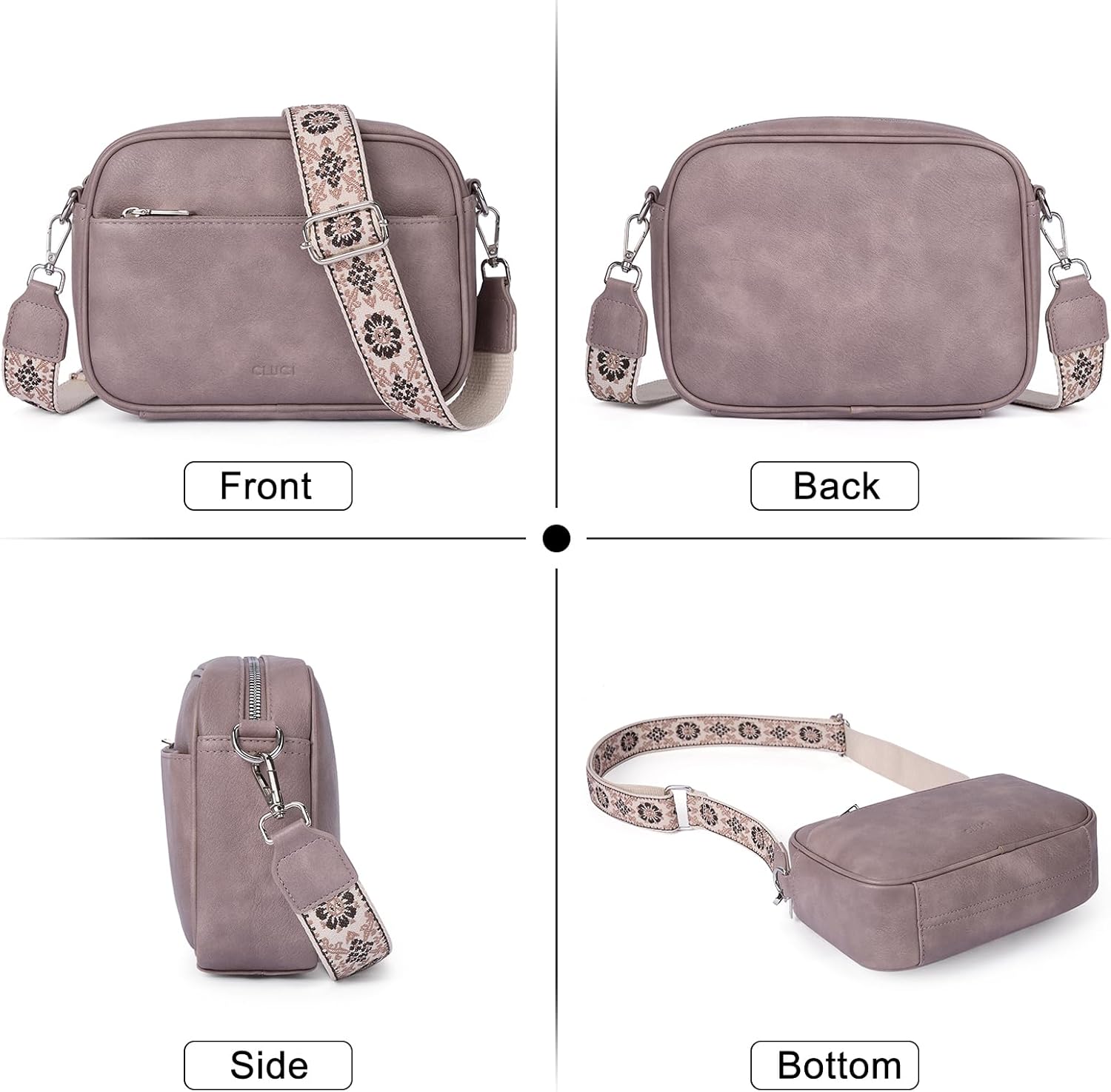 CLUCI Small Crossbody Bags for Women Purses for Women Cross Body Bag Crossbody Purse with Adjustable Wide Strap - Image 6