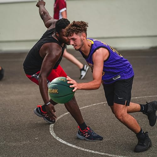 Miniatura 7 de Baloncesto oficial tamaño 7, cuero compuesto con agarre que absorbe la humedad, listo para interiores y exteriores Verde,Marrón oscuro,Marrón