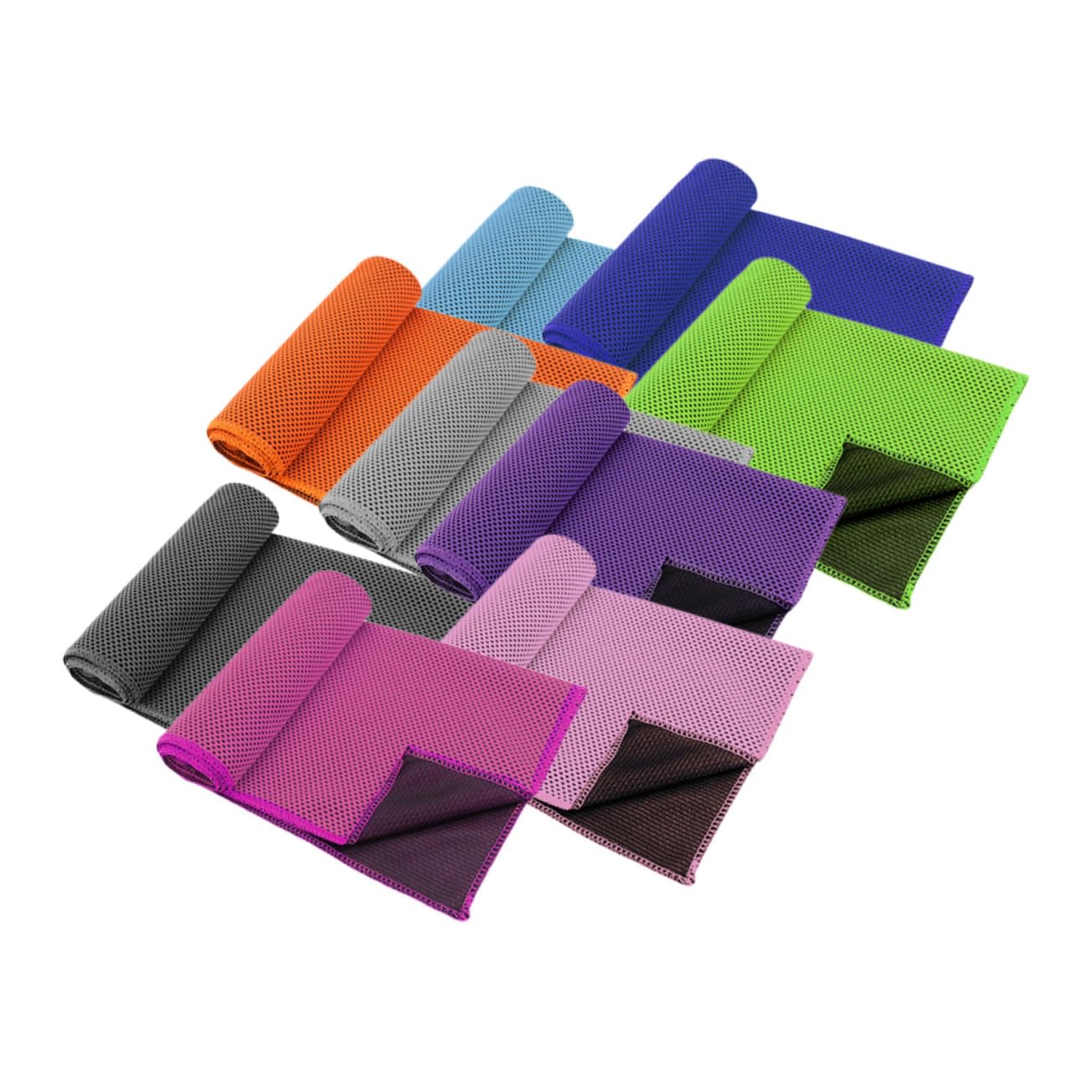 SUPVOX Summer Cooling Towel 9 Pack Absorbent Quick Dry Large for Sports Pilates Yoga Camping