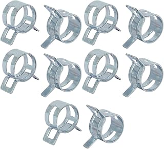 Aexit 10 Pcs Home Hardware 17mm Spring Band Type Action Fuel Hose Pipe Low Pressure Air Clip Clamp Model:83as608qo79