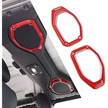 JeCar Red Top Speaker Frame Trim Cover for 2018-2023 Jeep Wrangler JL JLU Gladiator JT Interior Accessories