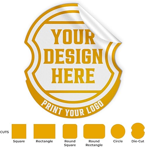 Miniatura 8 de EGD Etiquetas adhesivas de vinilo personalizadas (paquete de 120), nombre de texto, imagen, foto, ideal para startups, restaurantes de entrega,