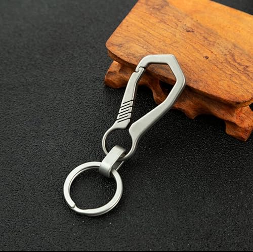 Miniatura 3 de RISON-Titanium Llavero con llavero antipérdida de liberación rápida, mosquetón para automóvil para hombres y mujeres