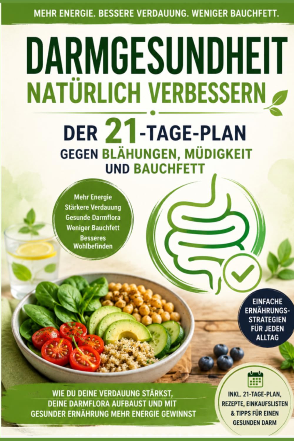 Darmgesundheit natürlich verbessern- der 21-Tage-Plan: gegen Blähungen, Müdigkeit und Bauchfett
