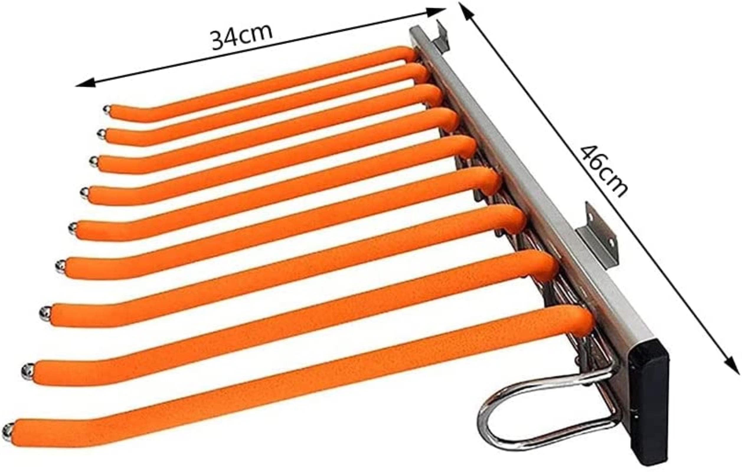 Portapantaloni Estraibile per Armadio Appendiabiti estraibile per armadio con barra rimovibile 7,8,9,11, asta appendiabiti estensibile con ammortizzatore, appendiabiti per pantaloni estensibili a mon