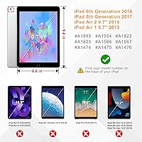 Vista 2 de Funda Fintie para iPad de 6ª / 5ª generación (modelo 2018 2017, 9.7 pulgadas), iPad Air 2 / Air 1 (9.7 pulgadas) - [Protección de Esquinas] Funda