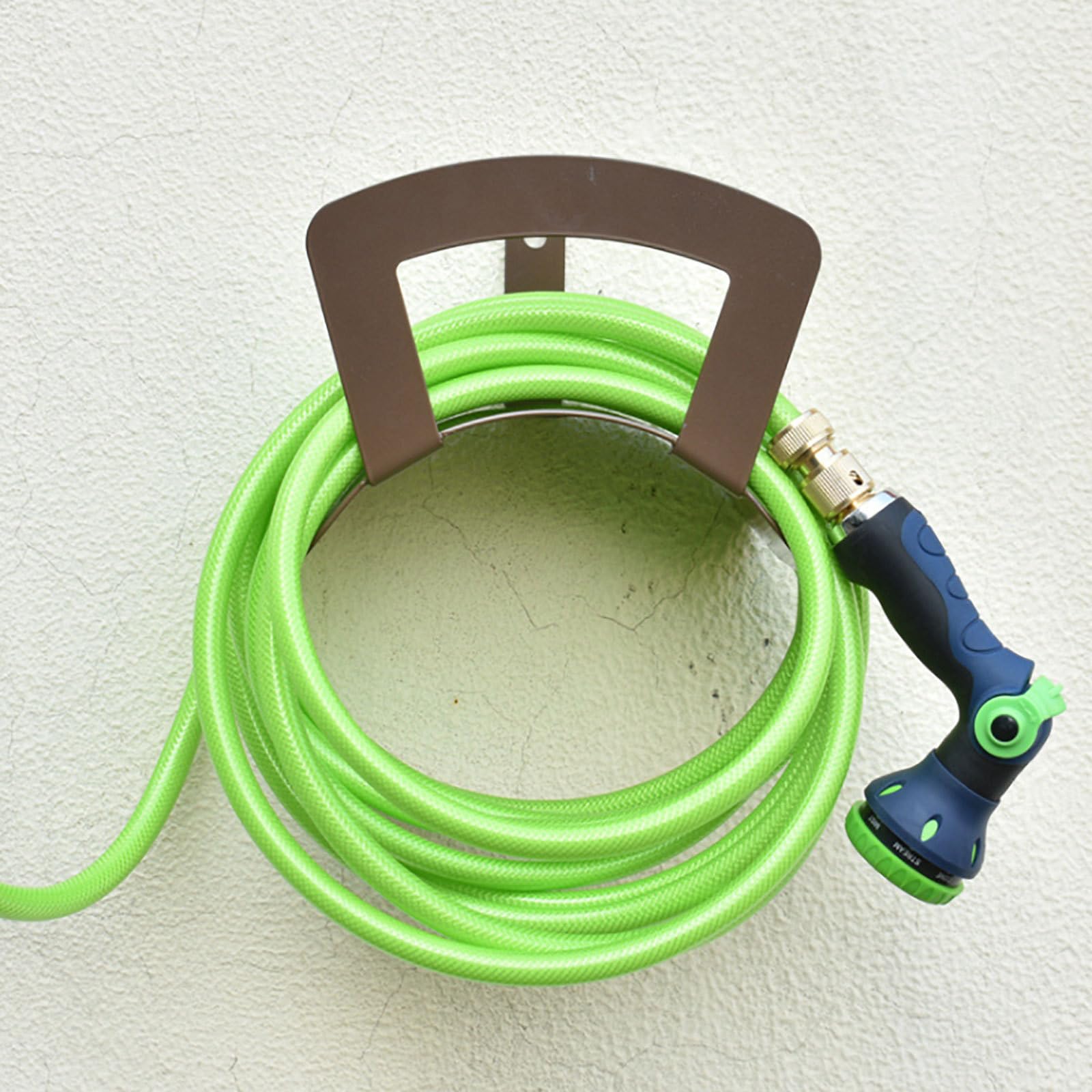 Artibetter Soporte de Manguera de Hierro para Pared, Gancho Colgante para Almacenamiento de Agua, Estante Organizador para Mangueras de Jardín, Uso Doméstico, Resistente y Anticorrosión,
