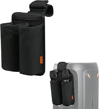 Wireless Microphone Case, Dual Microphone Holder & Mic Bag, Compatible with JBL Wireless Two Microphone System & JBL Partybox 110/120/310/320/710, Protective Cover for Handheld Mics - Bag Only