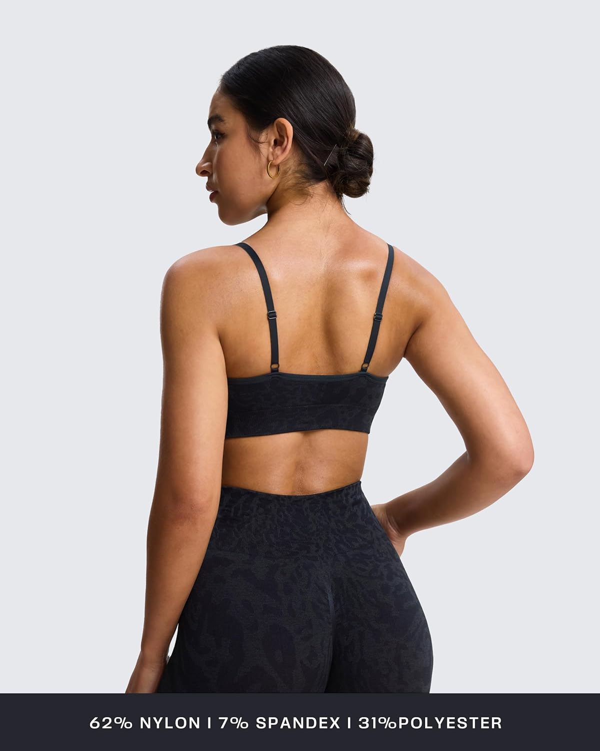 Aoxjox Workout Seamless Camo Sports Bra for Women Adjustable Fitness Exercise Gym Bras Yoga Crop Tank - Image 4