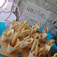 Vista 3 de Soporte de bambú para cono de alimentos, soporte de exhibición de rollo de mano de sushi, con capacidad para hasta 36 conos, soporte para cono