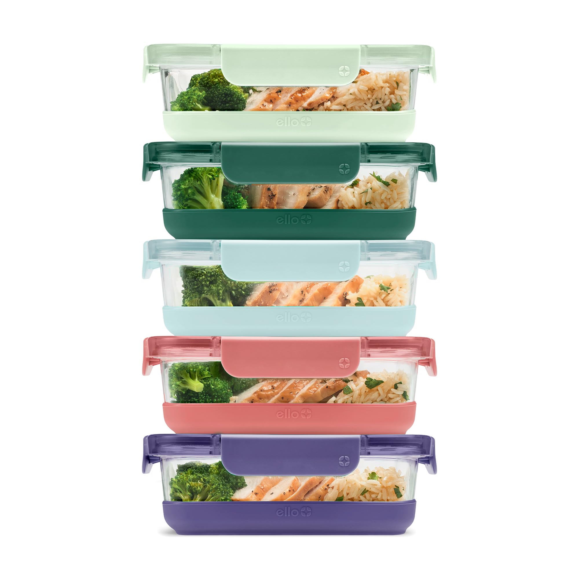 Ello Duraglass Refresh 3.4 Cup Meal Prep Sets
