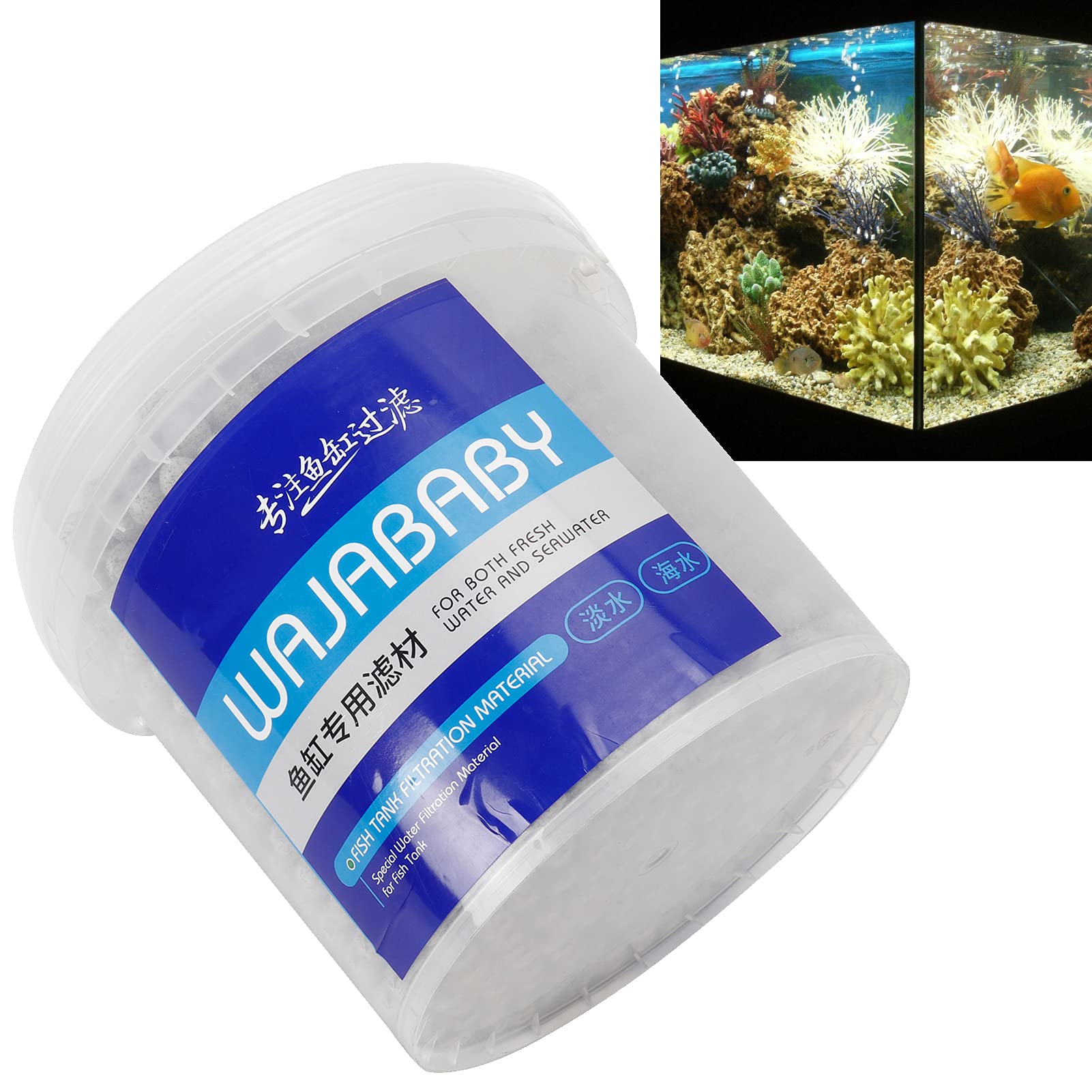 Materiale di filtrazione a sfera con filtro minerale Sfera di quarzo ad alta porosità Efficiente materiale filtrante per acquario per pesci d'acqua dolce Accessori per acquari