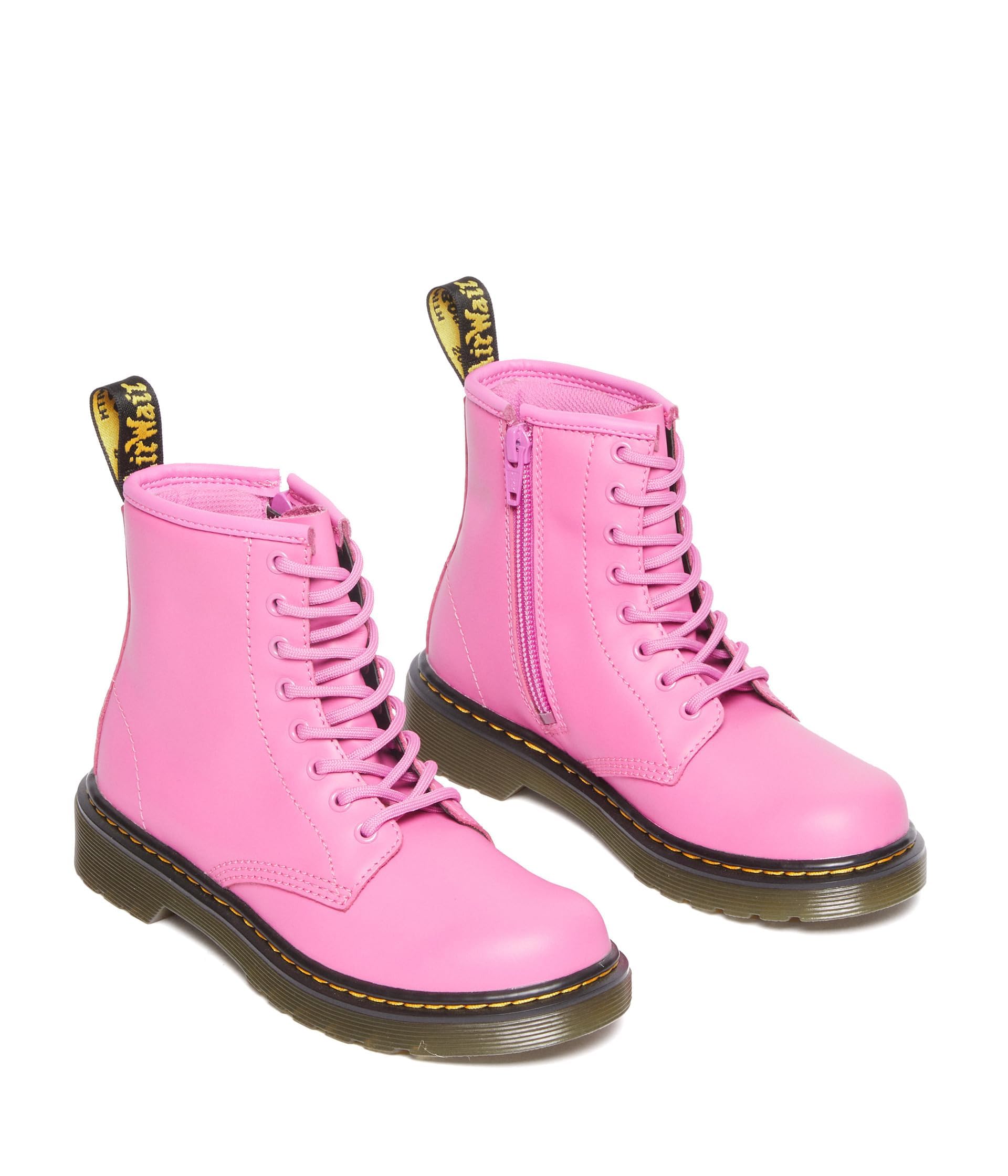 Dr. Martens Kid's Collection 1460 Lace Up Fashion Boot (Little Kid/Big Kid) - Boots for Kids - Rubber Outsole Thrift Pink 1 UK (US 2 Little Kid) M