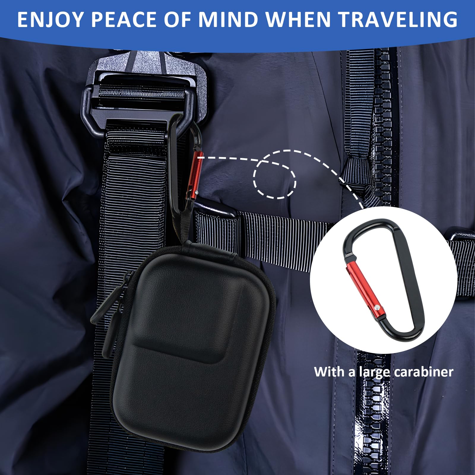 Hesupy Étui De Voyage Pour Dji Action 5 Pro/4/3, Sac De Protection Résistant Aux Chutes Noir