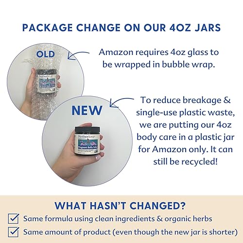 Miniatura 6 de Motherlove Bálsamo hidratante para embarazadas (4 onzas) para usar en el vientre en crecimiento, hierbas orgánicas y sin OMG
