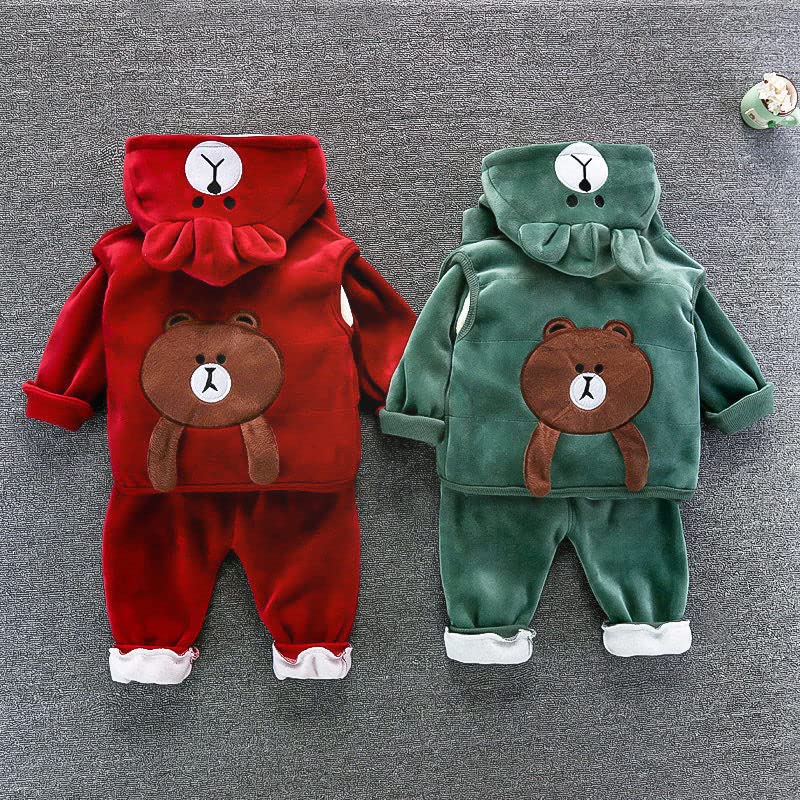 Image of Bold N Elegant Unisex Child's Cotton Blend Winter Clothing Set
