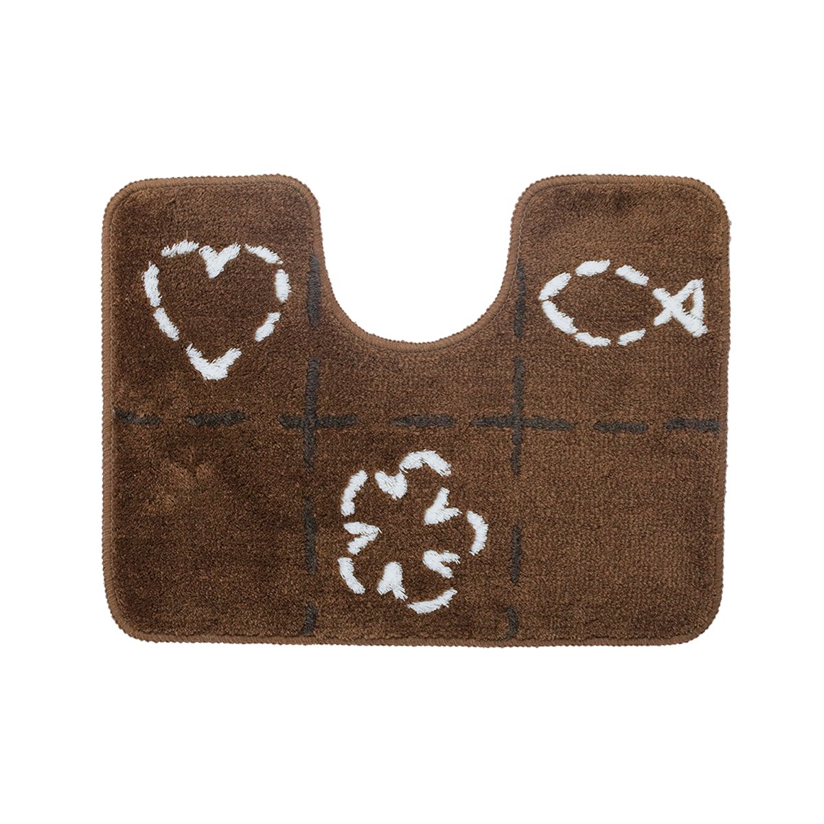 Sealskin Tack Pedestal Mat, Acrylic, Brown, 45 x 1.5 x 60 cm, 45 x 60 cm (Rectangular)