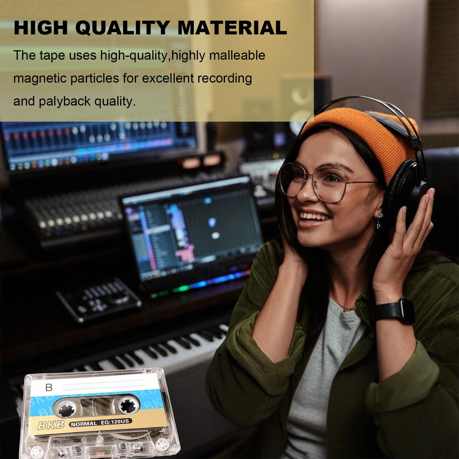 Kassetten, 10 Stück Leer Audio Kassetten, Leere Kassetten, 90 Min Leerkassetten,Audio Kassette, für Vorlesungen Seminare Alltägliche Aufnahmen