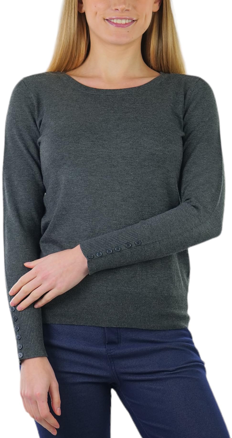 ToBeInStyle Women's Classic Long Sleeve V-Neck Pullover Sweater