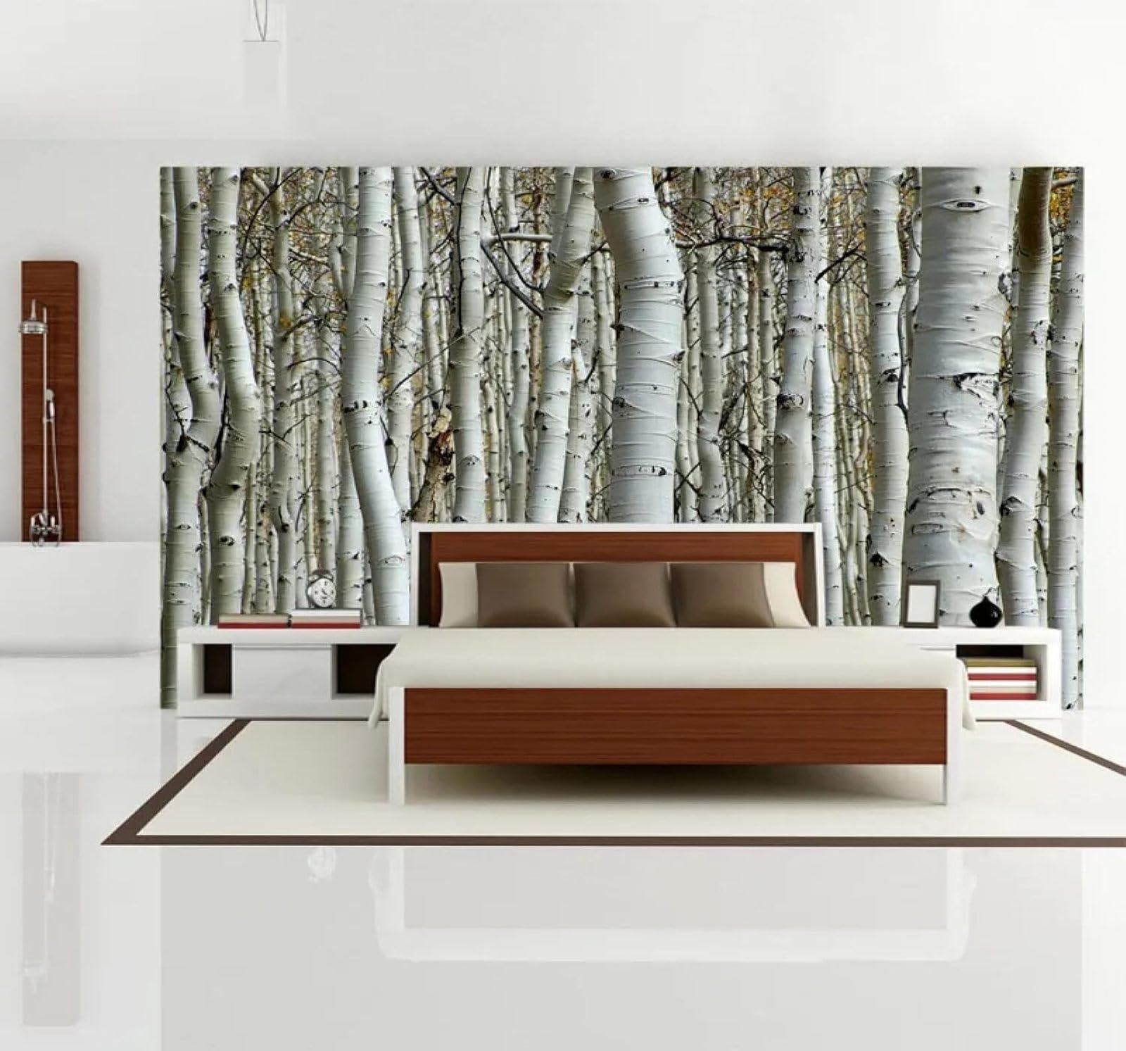 XLMING Minimalist Three Dimensional Beautiful Forest Landscape 3D Wallpaper Luxury Home Dining Decor Paste Sofa Living Room The Wall for Bedroom Mural-200cm×140cm