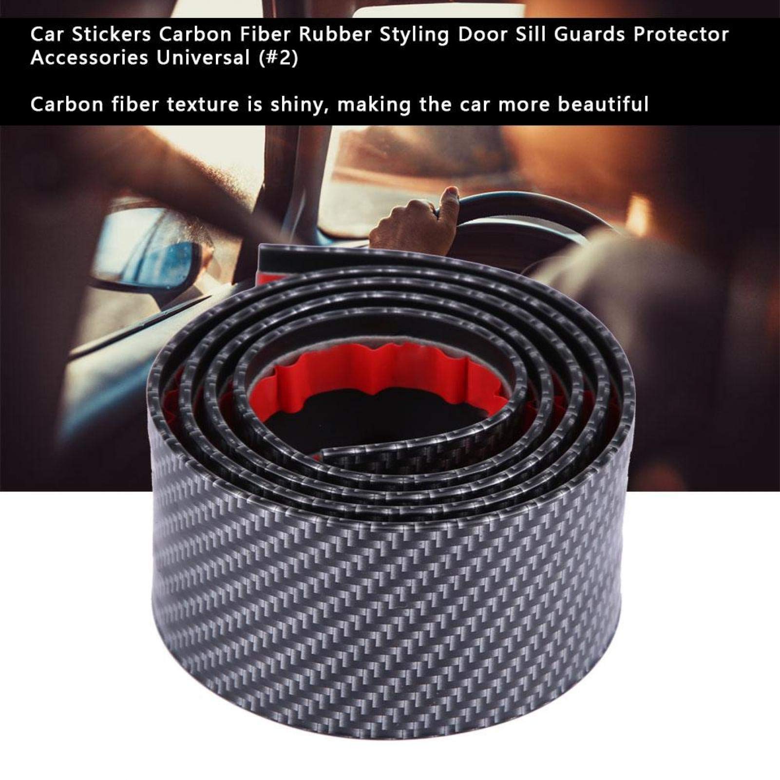 Auto Stoßstangenschutz Aufkleber - Carbon Fiber Rubber Für Türschweller