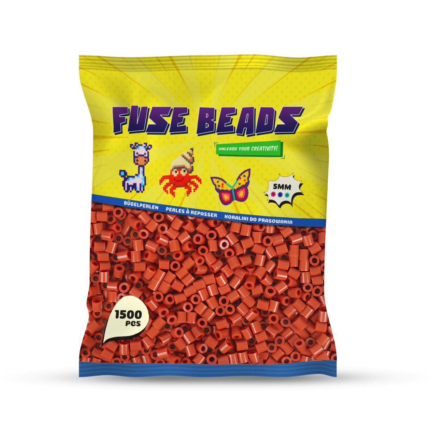 Set De 1500 Cuentas Para Planchar De 5 Mm – Juego De Abalorios DIY Para Manualidades Y Diseño De Joyas, Ideal Para Niños Y Adultos