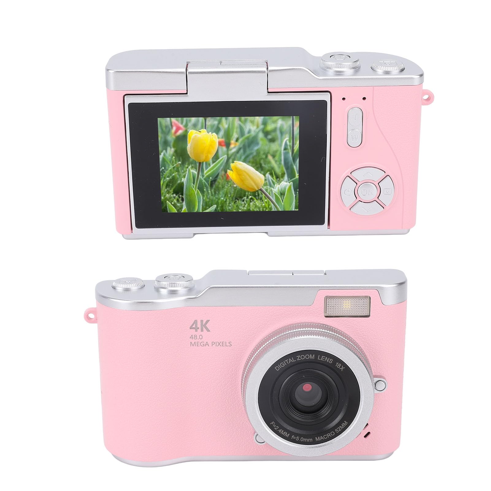 Digital Camera, 4K Video Recording 48MP Photography Camera with Flip Screen and 18X Digital Zoom, for Travel Vlogging Selfie and Graduation (RED)-picture-29