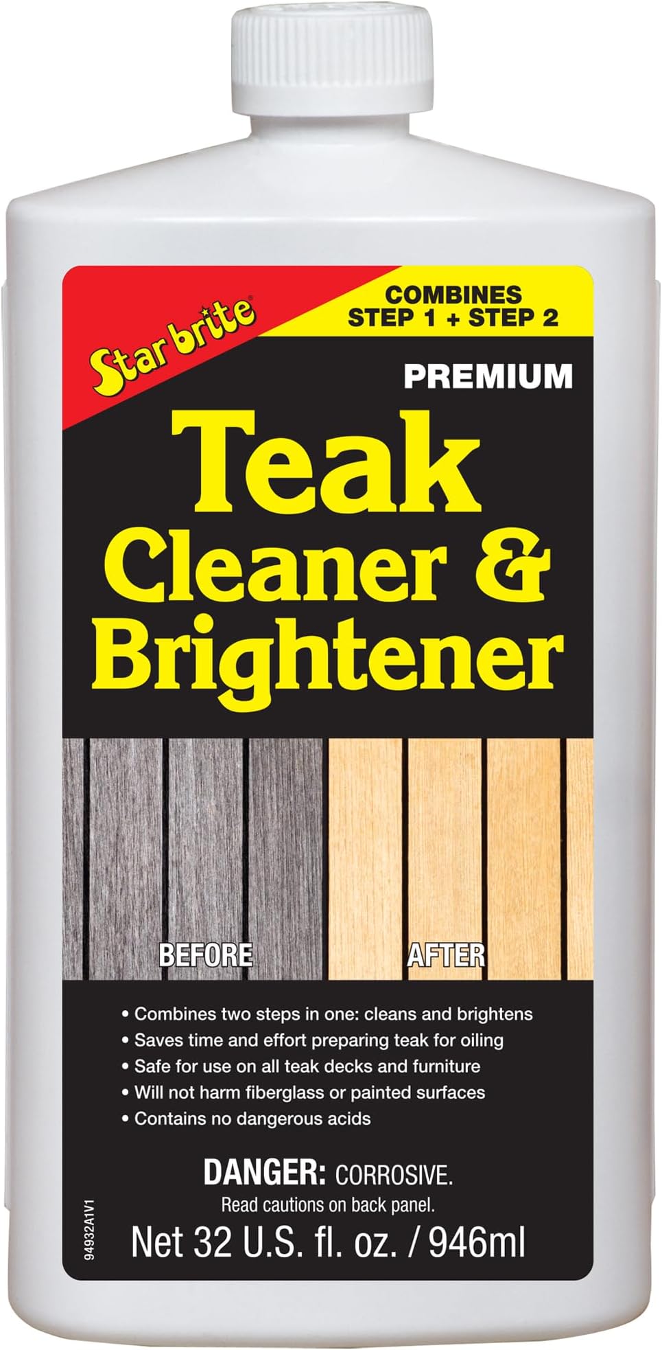 Star brite One Step Teak Cleaner & Brightener 32 ounce