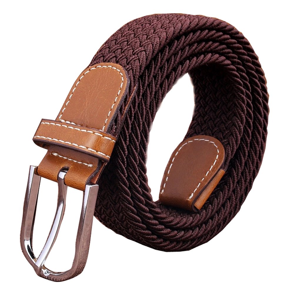 SZJH Mens Belt Casual Braided Elastic Fabric Woven Stretch Elasticated Belts