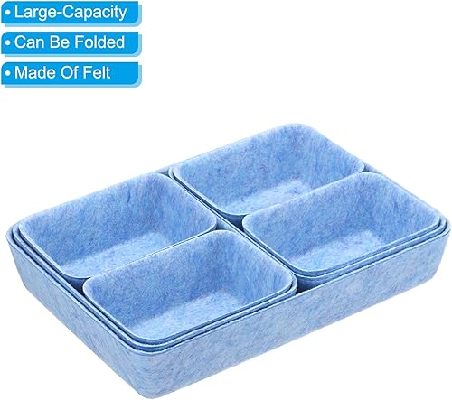 Miniatura 4 de PATIKIL Organizador de cajones de fieltro, paquete de 7 organizadores de escritorio, bandeja organizadora para maquillaje, cosméticos, suministros