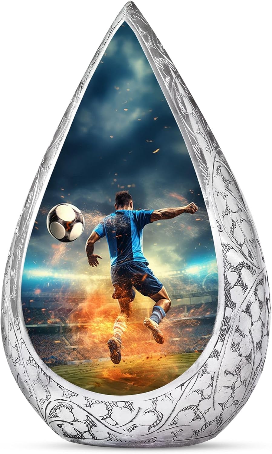 Football Player Funeral Urns for Adult Ashes Men and Women - Colorful Containers for Ashes Cremation 3 Inch - Burial Small Sun Adult Urn - Drop Cremation Urns for Men