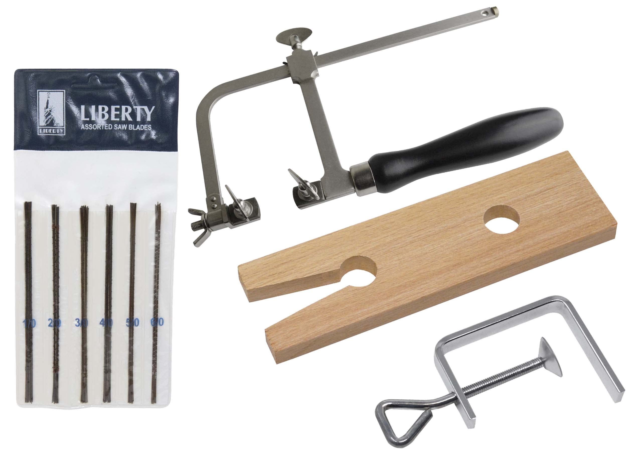 3 in 1 Professional Jeweler's Saw Set Saw Frame 144 Blades Wooden Pin Clamp Wood Metal