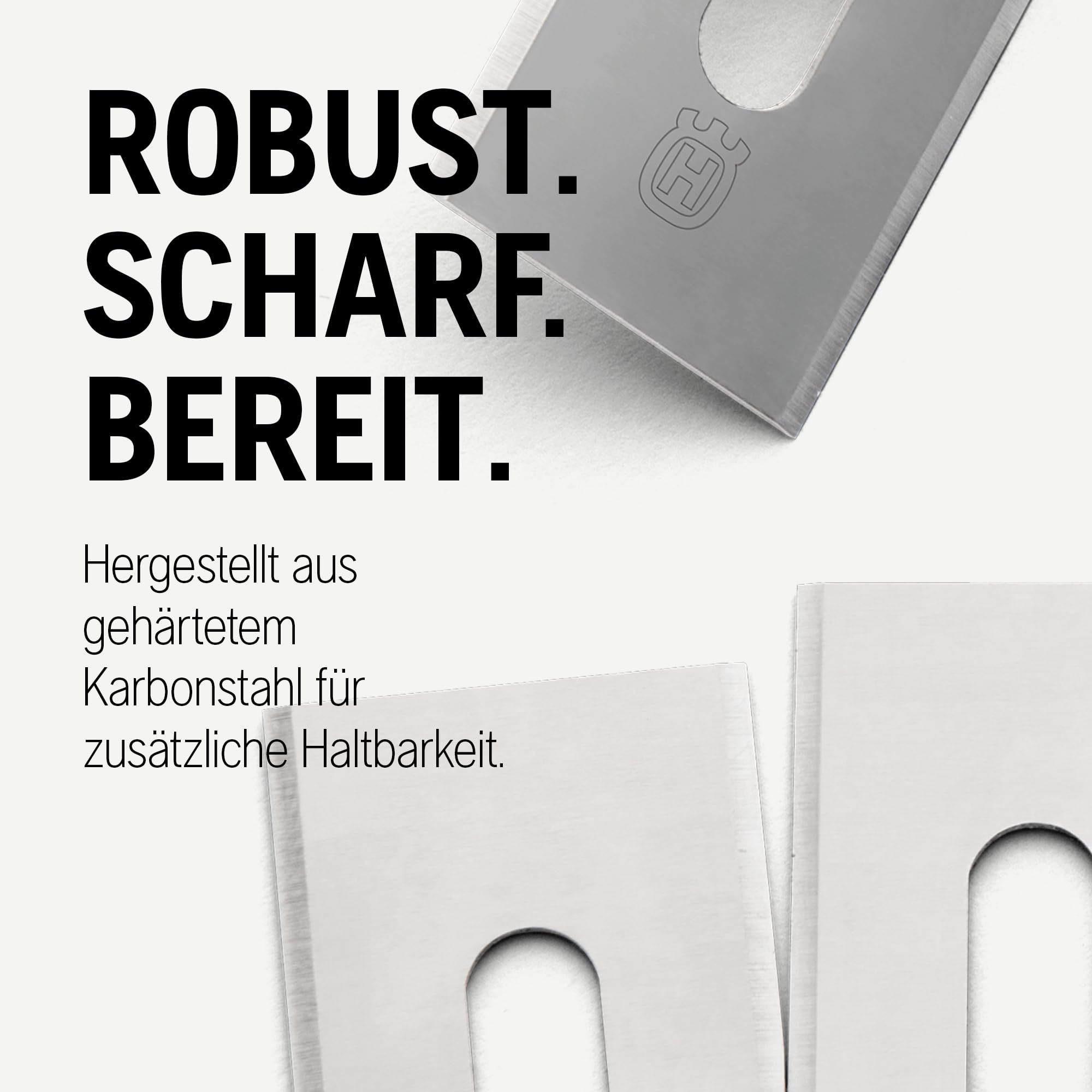 Husqvarna Automower Endurance Messer 45Stk – Premium 4-Kant Carbonstahl Ersatzmesser für Mähroboter, für langanhaltende Schärfe & Haltbarkeit sowie effiziente Rasenpflege.