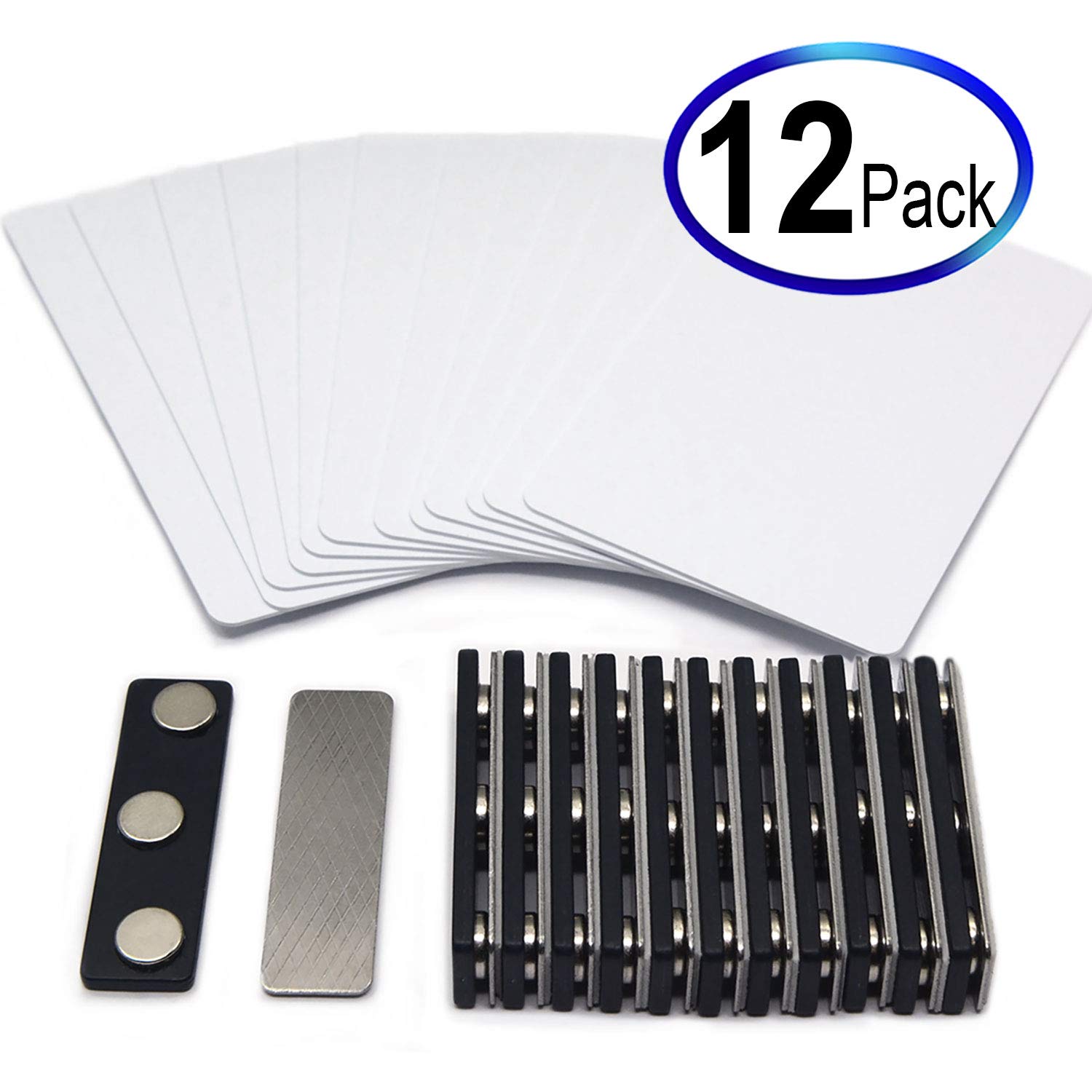 CMS Magnetics(r) DIY Kit for 12 Sets of Magnetic Name Badges - 12 Sets of Premium PVC Cards & Magnets are Included - Image 2