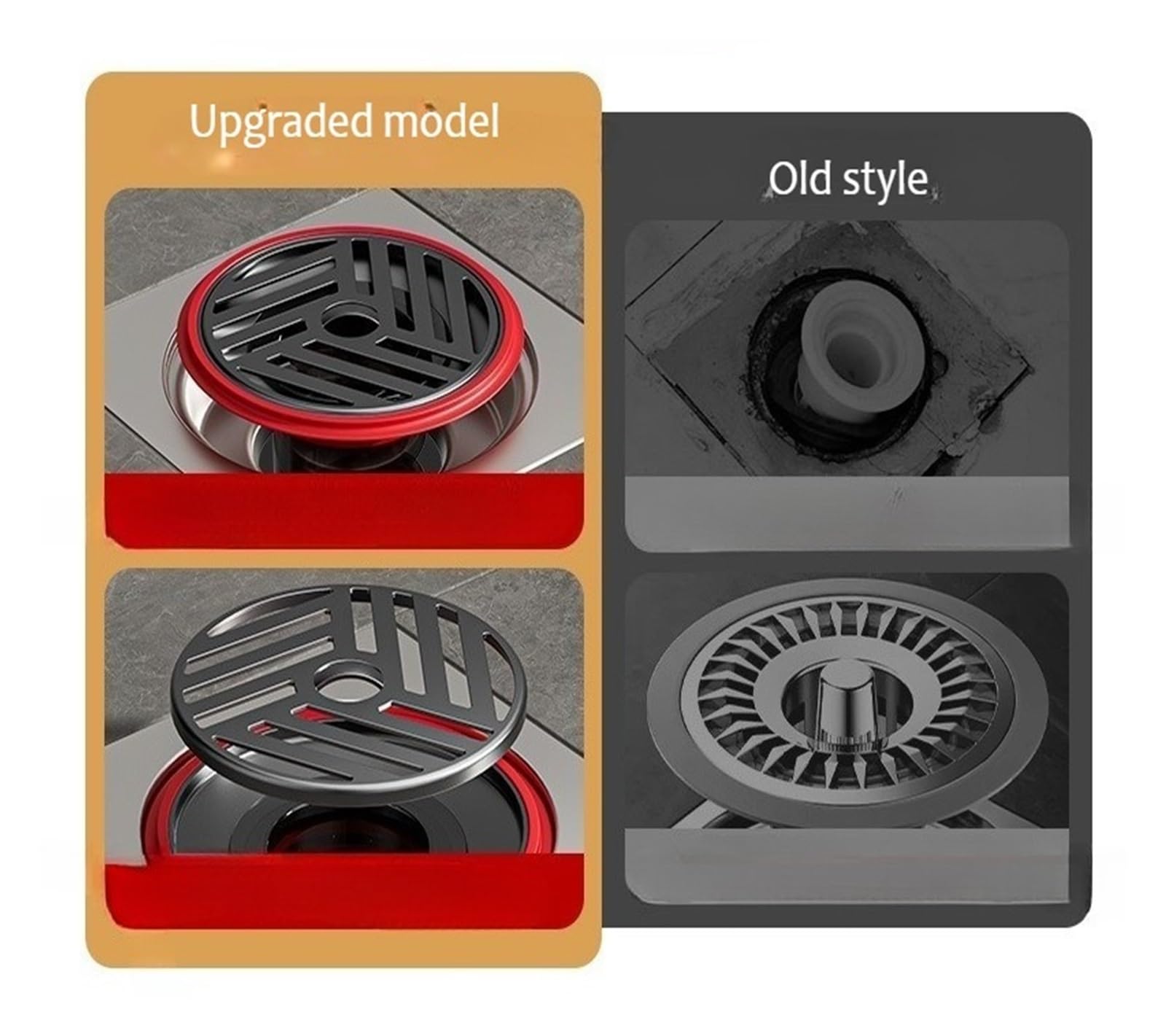 Tappo di scarico universale con strumenti in silicone necessari for una facile installazione, compatibile lavandino del bagno, doccia(Grey-1pc)